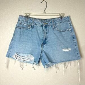 FOREVER 21 Premium Light Denim Cutoff Classic 5 Pocket Shorts Size 29